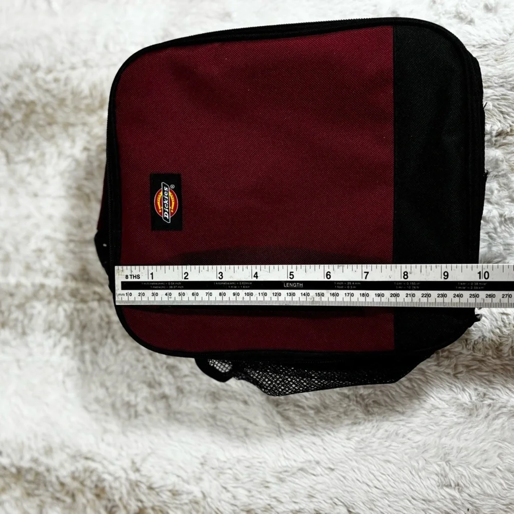 Dickies Maroon & Black Soft-Sided Lunch Box Cooler Bag